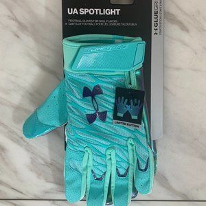 Under Armour Football Spotlight LE GlueGrip Gloves 1351540-482 size XL NWT